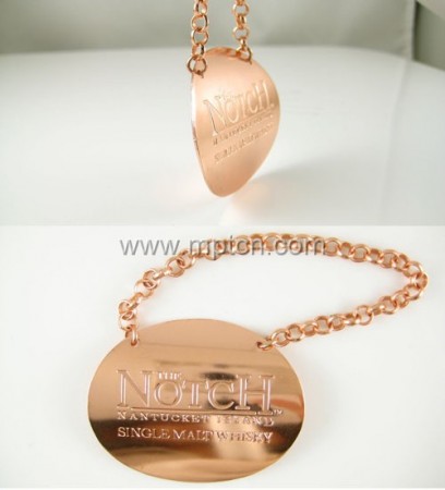 Copper Tag With Chain